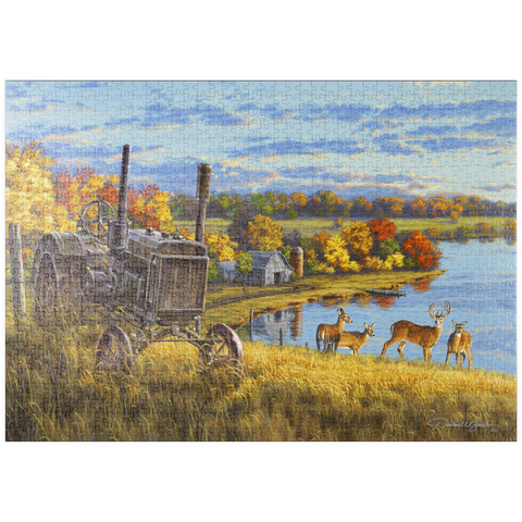 puzzleplate Rusty Tractor Deer Ridge 1000 Puzzle