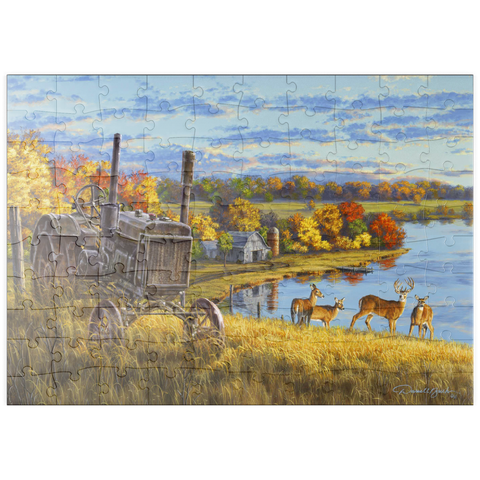 puzzleplate Rusty Tractor Deer Ridge 100 Puzzle