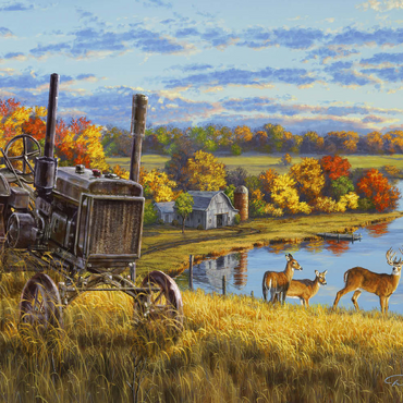 Rusty Tractor Deer Ridge 100 Puzzle 3D Modell