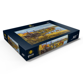 Alternative Darstellung des Puzzle-Motivs Der alte Traktor und die Hirsche – Puzzleteile: 500