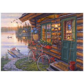 Darstellung des Puzzle Motivs Willkommen am See - Puzzleteile: 1000