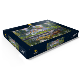Alternative Darstellung des Puzzle-Motivs Reflektionen des Sommerabends am Bootsanleger – Puzzleteile: 200