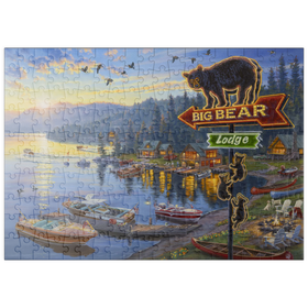 Darstellung des Puzzle Motivs Abenteuer in der Big Bear Lodge - Puzzleteile: 200
