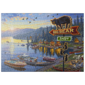 Darstellung des Puzzle Motivs Abenteuer in der Big Bear Lodge - Puzzleteile: 500
