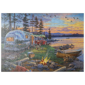 Darstellung des Puzzle-Motivs Campingabenteuer in der Wildnis – Puzzleteile: 200