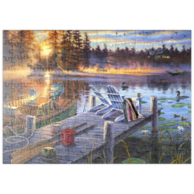 Darstellung des Puzzle Motivs Nebelschwaden und Sonnenstrahlen - Puzzleteile: 200