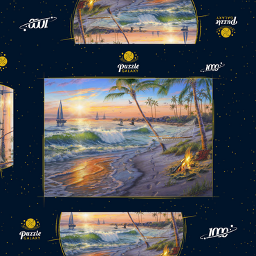 Sun Set Cruise 1000 Puzzle Schachtel 3D Modell