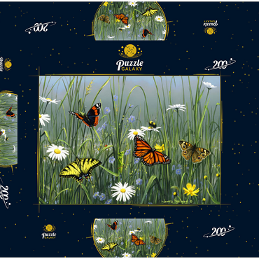 Wildflowers & Butterflies 200 Puzzle Schachtel 3D Modell