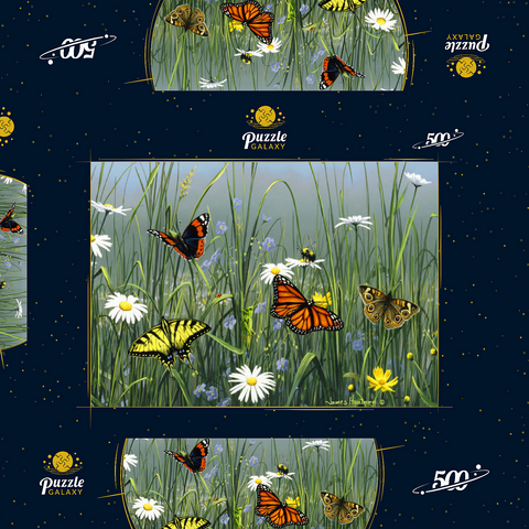 Wildflowers & Butterflies 500 Puzzle Schachtel 3D Modell