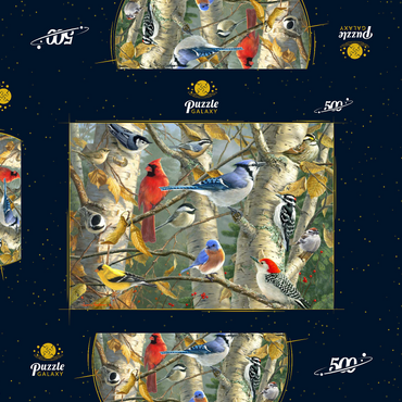 Fall Birds 500 Puzzle Schachtel 3D Modell
