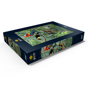 Alternative Darstellung des Puzzle-Motivs Papageien und Tukane im Regenwald – Puzzleteile: 1000