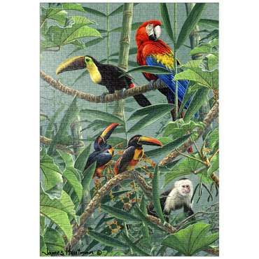 puzzleplate Papageien und Tukane im Regenwald 1000 Puzzle