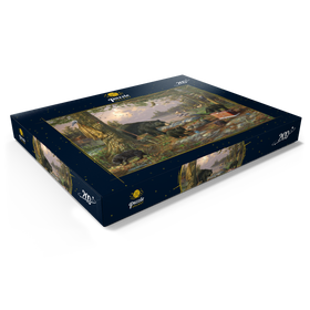 Darstellung des Puzzle Motivs Bärenmutter und ihre Jungen - Puzzleteile: 200