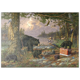 Darstellung des Puzzle Motivs Bärenmutter und ihre Jungen - Puzzleteile: 200