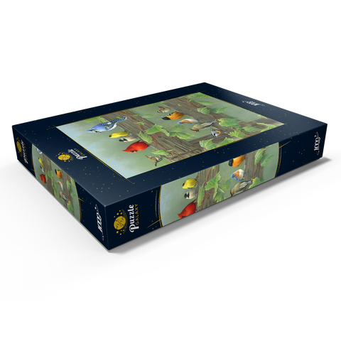 Farbenfrohe Vogelschar 1000 Puzzle Schachtel Ansicht1