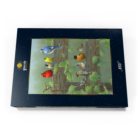 Farbenfrohe Vogelschar 1000 Puzzle Schachtel Ansicht3