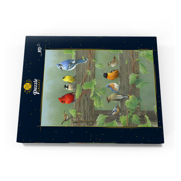 Farbenfrohe Vogelschar 100 Puzzle Schachtel Ansicht3