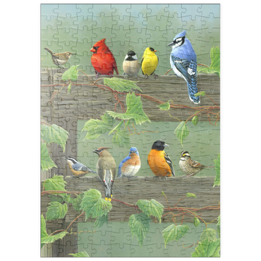 puzzleplate Farbenfrohe Vogelschar 200 Puzzle