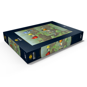Alternative Darstellung des Puzzle-Motivs Farbenfrohe Vogelschar – Puzzleteile: 500
