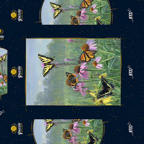Schmetterlinge im Sommergarten 1000 Puzzle Schachtel 3D Modell
