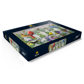 Darstellung des Puzzle Motivs Vögel und Schmetterlinge im Blütenmeer - Puzzleteile: 200
