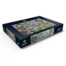 Alternative Darstellung des Puzzle-Motivs Bunte Vögel im Blütenbaum – Puzzleteile: 1000