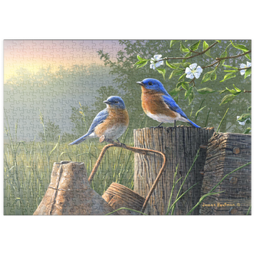 puzzleplate Daybreak Bluebirds 500 Puzzle