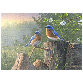 Darstellung des Puzzle Motivs Rotkehl-Hüttensänger - Puzzleteile: 500