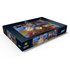 Darstellung des Puzzle Motivs Kätzchen und Garnknäuel - Puzzleteile: 1000