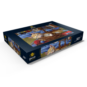 Darstellung des Puzzle Motivs Kätzchen und Garnknäuel - Puzzleteile: 500