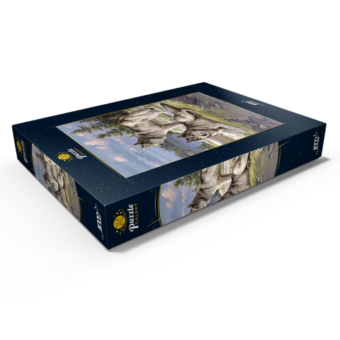 Wolfsruhe am Seeufer 1000 Puzzle Schachtel Ansicht1