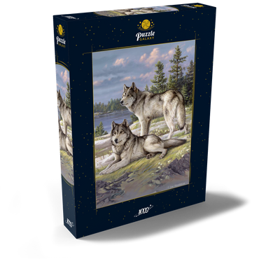 Wolfsruhe am Seeufer 1000 Puzzle Schachtel Ansicht2