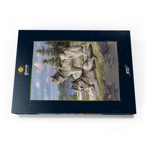 Wolfsruhe am Seeufer 1000 Puzzle Schachtel Ansicht3