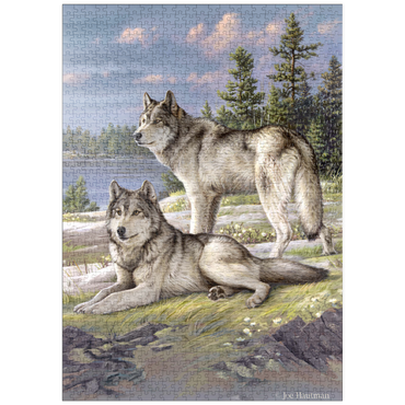 puzzleplate Wolfsruhe am Seeufer 1000 Puzzle