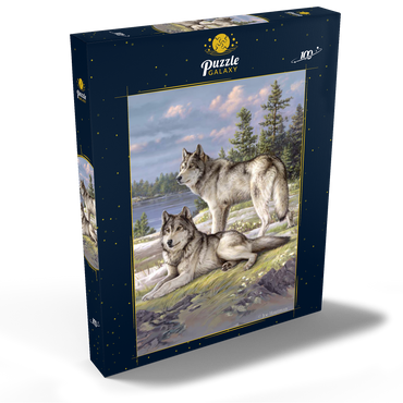 Wolfsruhe am Seeufer 100 Puzzle Schachtel Ansicht2