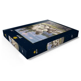 Alternative Darstellung des Puzzle-Motivs Wolfsruhe am Seeufer – Puzzleteile: 200