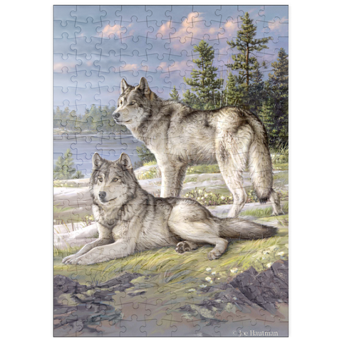 puzzleplate Wolfsruhe am Seeufer 200 Puzzle