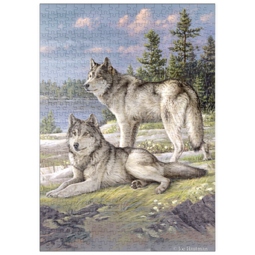 puzzleplate Wolfsruhe am Seeufer 500 Puzzle