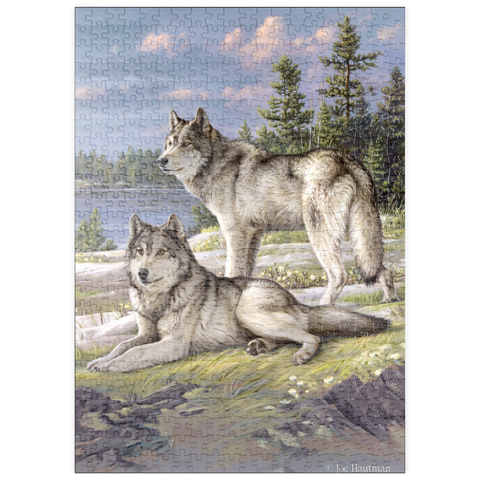 puzzleplate Wolfsruhe am Seeufer 500 Puzzle