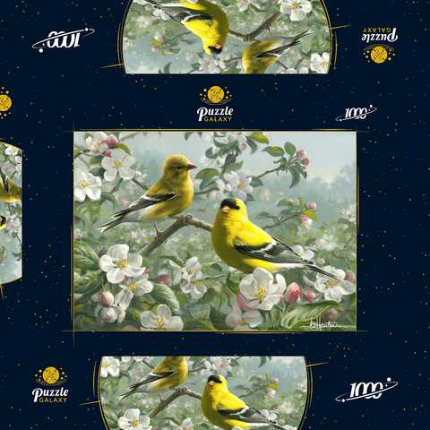 Orchard Goldfinch 1000 Puzzle Schachtel 3D Modell