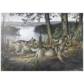 Darstellung des Puzzle Motivs Wilde Wanderung durch die Natur - Puzzleteile: 1000