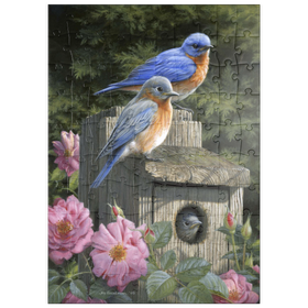 Darstellung des Puzzle Motivs Garten-Hüttensänger - Puzzleteile: 100