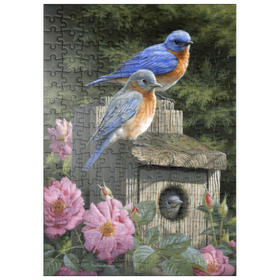 Darstellung des Puzzle Motivs Garten-Hüttensänger - Puzzleteile: 200