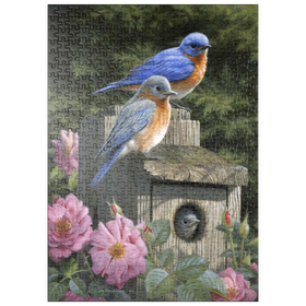 Darstellung des Puzzle Motivs Garten-Hüttensänger - Puzzleteile: 500