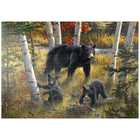 puzzleplate Bears & Birches 1000 Puzzle