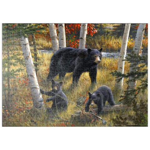 puzzleplate Bears & Birches 500 Puzzle