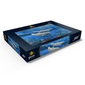 Alternative Darstellung des Puzzle-Motivs Schwimmen mit Delfinen – Puzzleteile: 1000