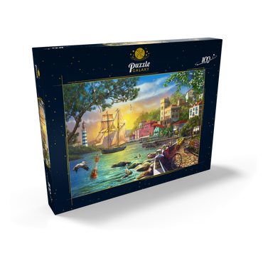 City Embankment at Sunset 100 Puzzle Schachtel Ansicht2