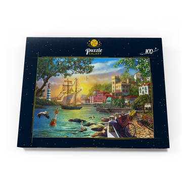 City Embankment at Sunset 100 Puzzle Schachtel Ansicht3