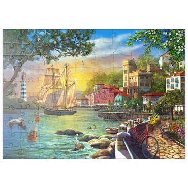 puzzleplate City Embankment at Sunset 100 Puzzle